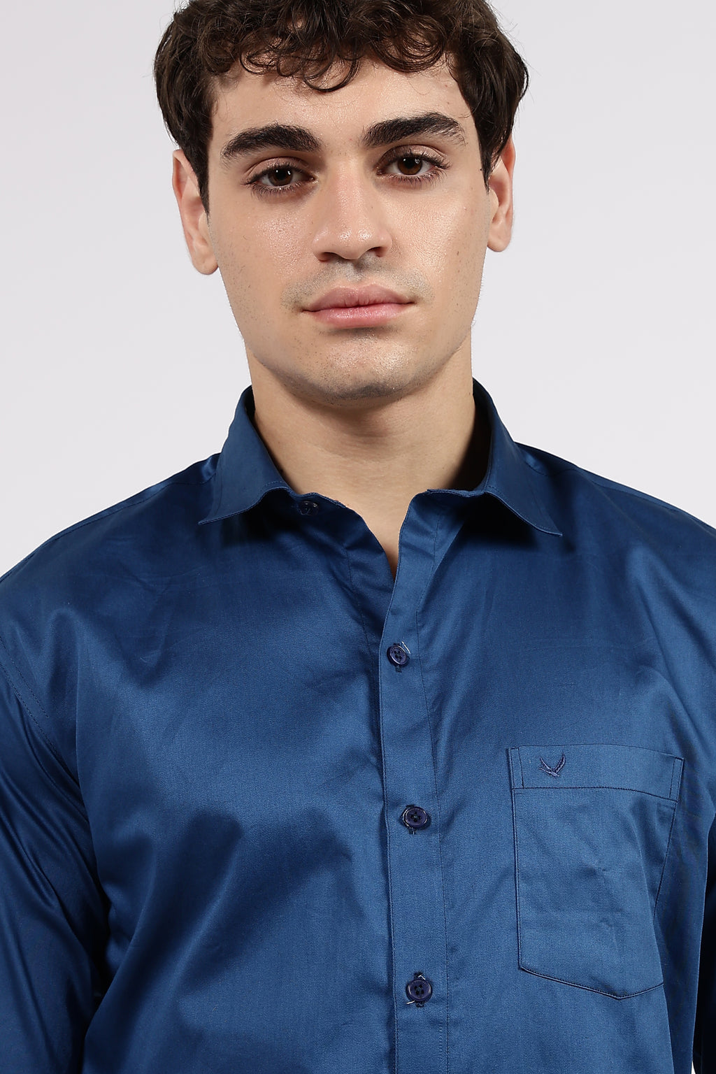 Men’s Teal Blue Premium Cotton Formal Shirt