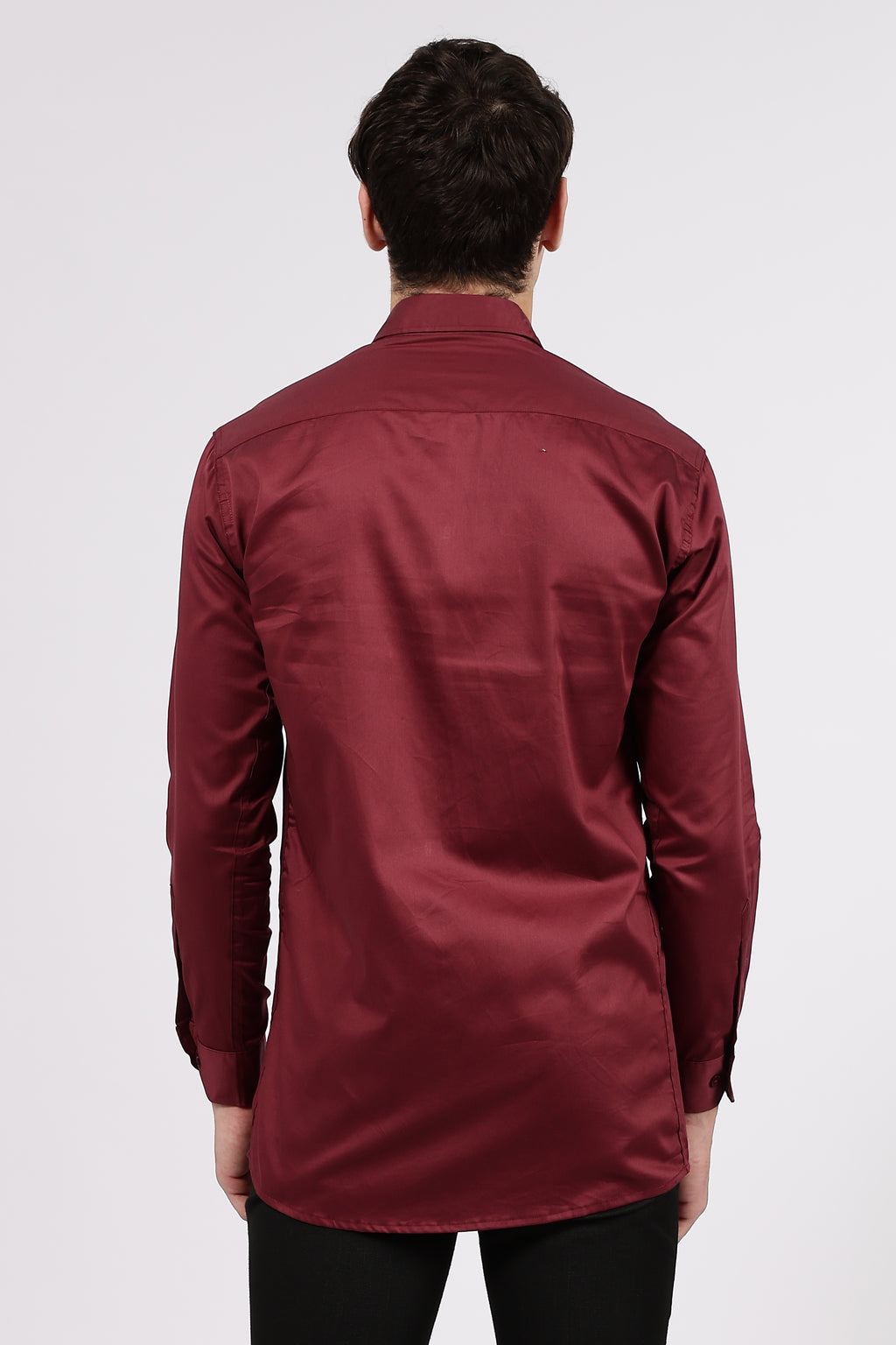 Men's Maroon Premium Cotton Formal Shirt