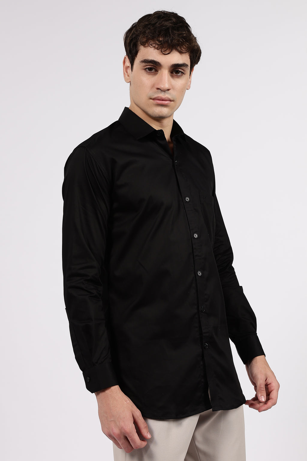 Men’s Black Premium Cotton Formal Shirt