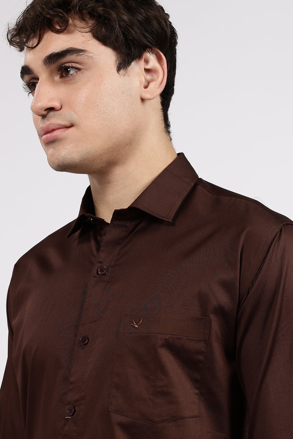 Men’s Brown Premium Cotton Formal Shirt