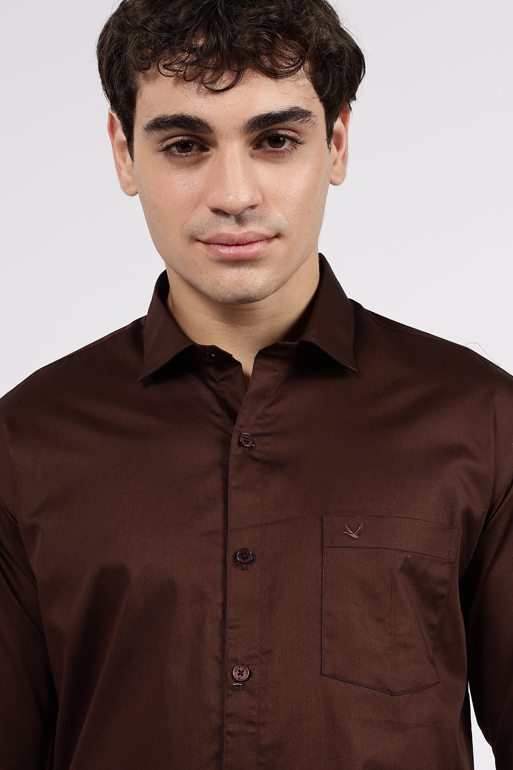 Men’s Brown Premium Cotton Formal Shirt