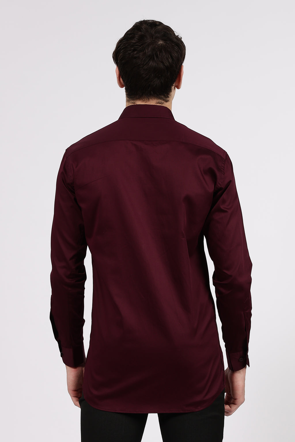 Men's Wine Premium Cotton Formal Shirt