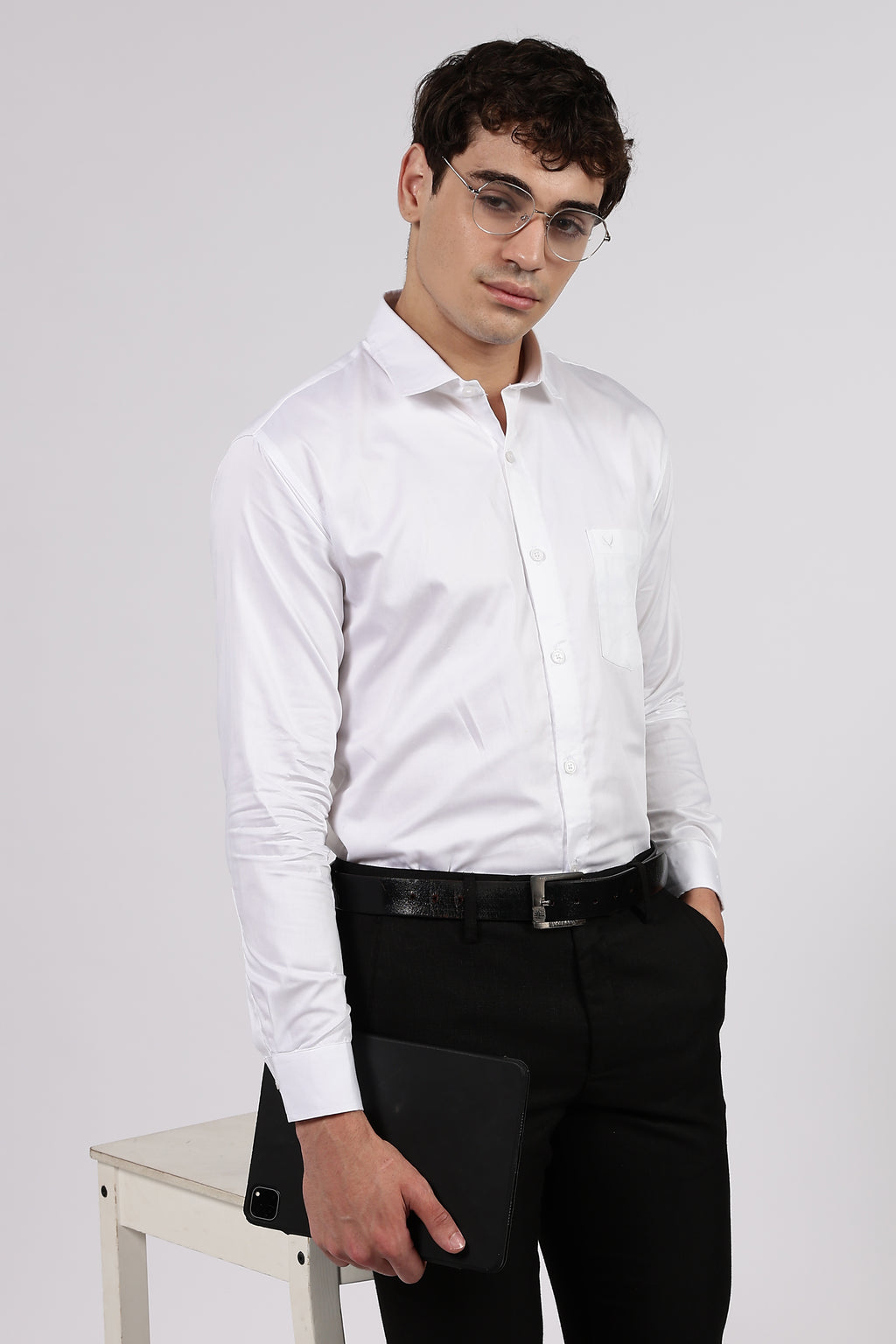 Men’s White Premium Cotton Formal Shirt